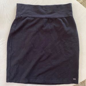 PINK black stretch mini high rise skirt